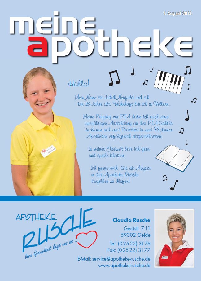 Apothekenzeitung August 2018 Apotheke Rusche Oelde