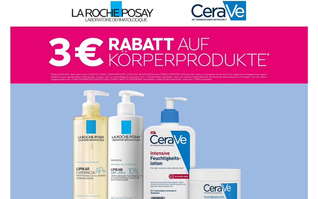 3 € Rabatt auf Körperprodukte